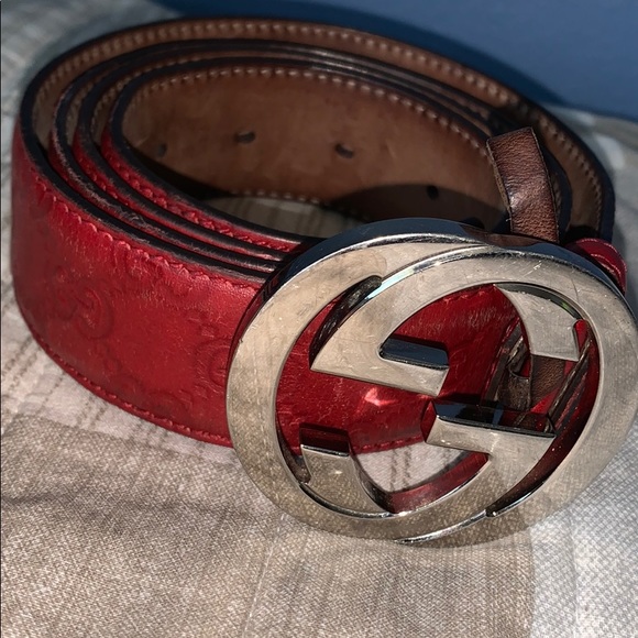 Red Gucci belt - Picture 1 of 1